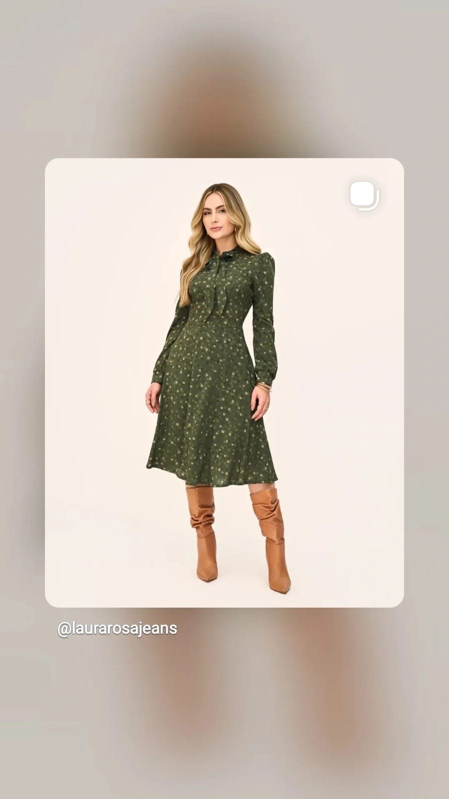 VESTIDO TECIDO CREPER ESTAMPADO COM LAÇO