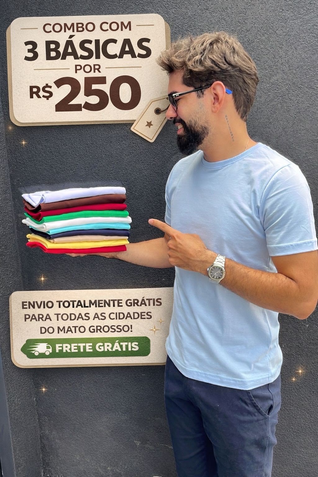 Combo 3 Camisetas Básicas